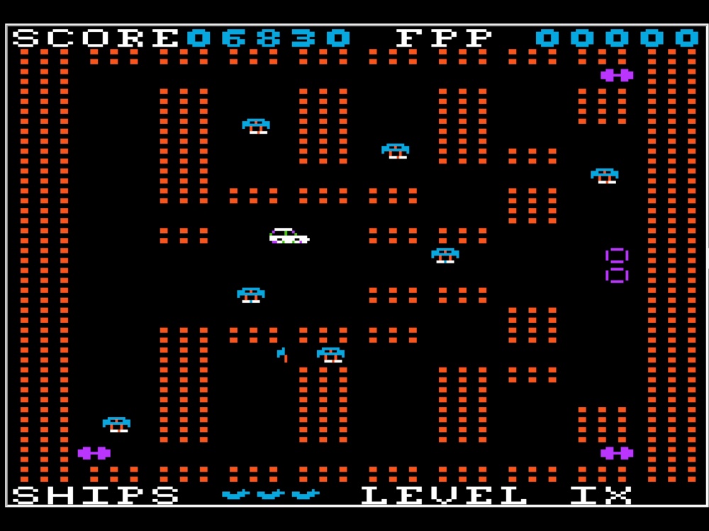 Gameplay of Mars Cars for Apple II